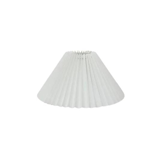 Pleated Linen Shade - White 26cm